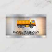 Yellow Work Truck | Metaal Visitekaartje (Voorkant)