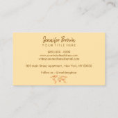 yellow World Map Travel International Trip Agent Visitekaartje (Achterkant)