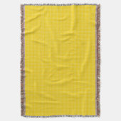 Yellow woven blanket displayed horizontally  deken (Voorkant Verticaal)