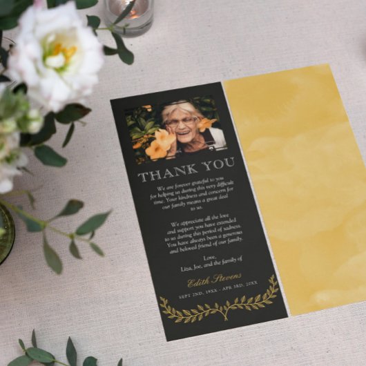 Yellow Wreatfoto sympathie bedankt