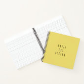 Yellow 'Write the Vision' Typography Journal Notitieboek (Binnen)
