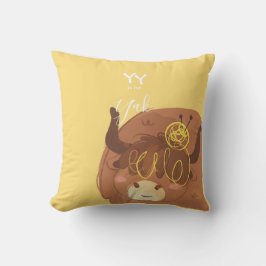Yellow Yak ・ Monogram Jouw naam Cute Alphabet toev Kussen