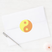 Yellow Yin Yang Symbool Ronde Sticker (Envelop)