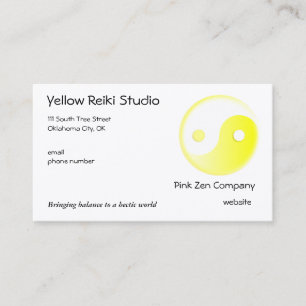 Yellow Yin Yang-symbool Visitekaartje