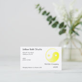 Yellow Yin Yang-symbool Visitekaartje (Staand voorkant)