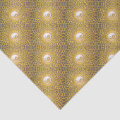 Yellow Ying Yang Mandala Tissuepapier (Detail)
