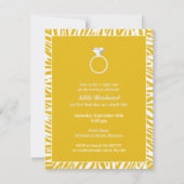 Yellow Zebra Bachelorette Party Flat Invitation Kaart (Voorkant)