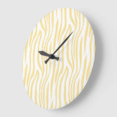 Yellow Zebra Pattern Wall clock Grote Klok (Hoek)