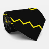 Yellow Zig Zag Stropdas (Opgerold)