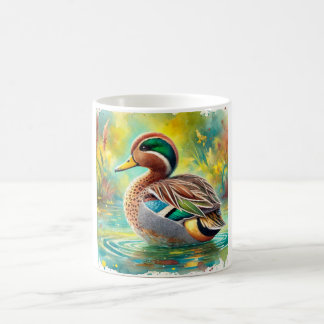 Yellowbilled teal 050824AREF143 - Watercolor Koffiemok