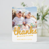 YellowBold Fun Sketch Bedankt Twins Verjaardagsfot (Staand voorkant)