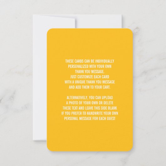 YellowBold Fun Sketch Bedankt Twins Verjaardagsfot (Achterkant)