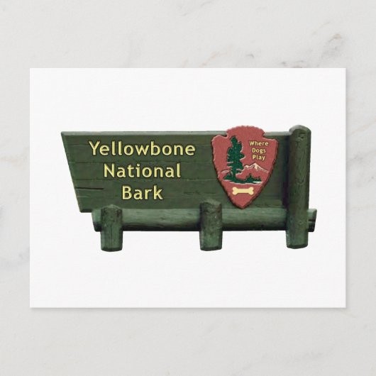 Yellowbone Dog Park Briefkaart (Voorkant)