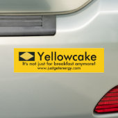Yellowcake bumpersticker (Op auto)
