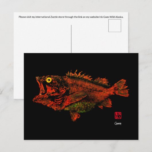Yelloweye Rockfish - Briefkaart (Voorkant / Achterkant)