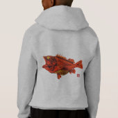 Yelloweye Rockfish - Jongens  Rits Hoodie (Achterkant)