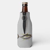 Yellowfin Tuna Custom Boot Naam Flesjeskoeler (Fles Achterkant)