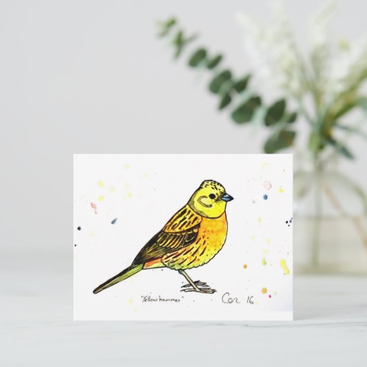 Yellowhammervogel Briefkaart (Staand voorkant)