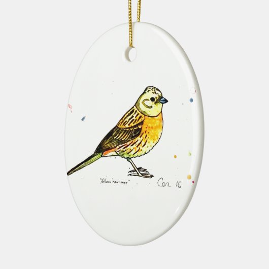 Yellowhammervogel Keramisch Ornament (Links)