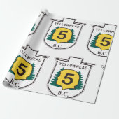 Yellowhead Road Sign Cadeaupapier (Uitgerold)