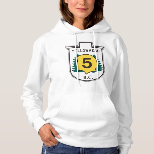 Yellowhead Road Sign Hoodie (Voorkant)
