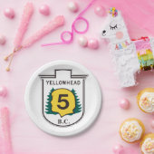 Yellowhead Road Sign Papieren Bordje (Feest)