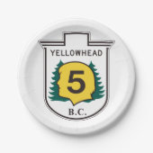 Yellowhead Road Sign Papieren Bordje (Voorkant)