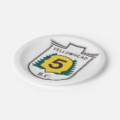 Yellowhead Road Sign Papieren Bordje (Gekanteld)