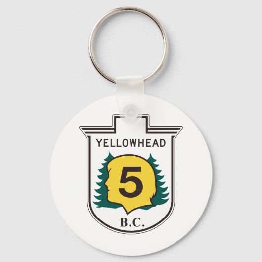 Yellowhead Road Sign Sleutelhanger (Achterkant)