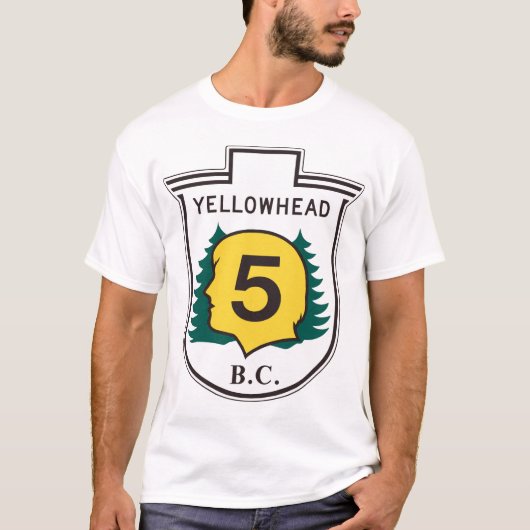 Yellowhead Road Sign T-shirt (Voorkant)