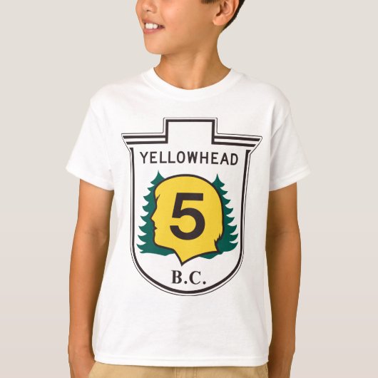 Yellowhead Road Sign T-shirt (Voorkant)