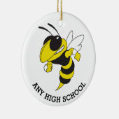 Yellowjacket High Class of Yellow Black Christmas Keramisch Ornament (Rechts)