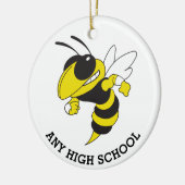 Yellowjacket High Class of Yellow Black Christmas Keramisch Ornament (Links)