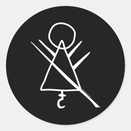 Yellowjackets Rune Ronde Sticker (Voorkant)