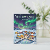 Yellowknife Canada Briefkaart (Staand voorkant)