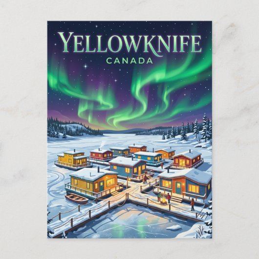 Yellowknife Canada Briefkaart (Voorkant)