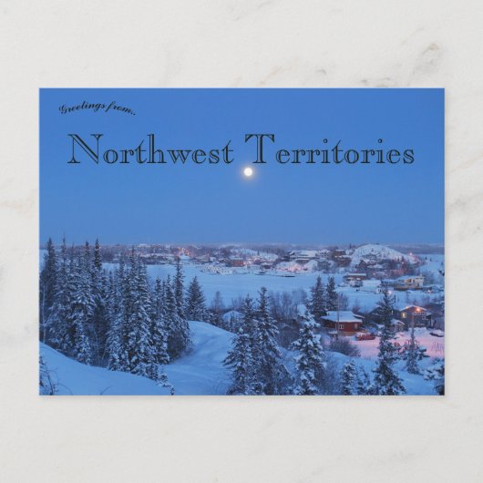 Yellowknife Northwest Territories Canada bij nacht Briefkaart (Voorkant)