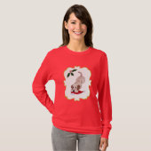 YellowLabrador Puppy & kerstmis T-shirt (Voorkant volledig)