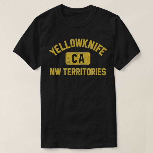 Yellowmes Canada CA Gym Style Disted Amber P T-shirt (Design voorkant)