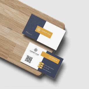 YellowModern Eenvoudige Professionele QR-code Scan Visitekaartje