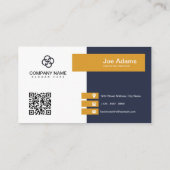 YellowModern Eenvoudige Professionele QR-code Scan Visitekaartje (Achterkant)