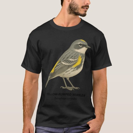 Yellowrumped Warbler Birds of California T-shirt (Voorkant)