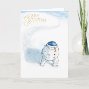 Yellowsnow Snowman Feestdagen Kaart