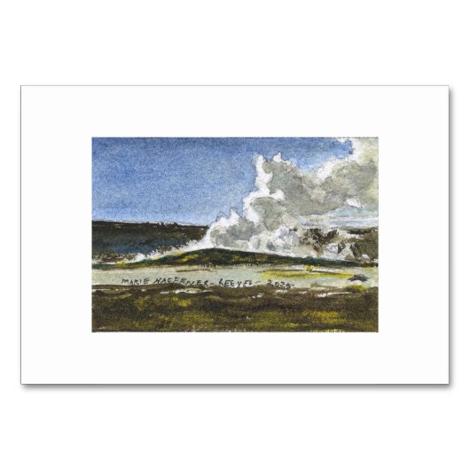 Yellowstone 3 Miniatuur Waterverf Afbeelding door  Kaart (Voorkant)