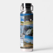 Yellowstone 9 Foto's personaliseren tekstvacuümzeg Waterfles (Achterkant)