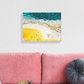 Yellowstone Abstract in Teal en Geel Canvas Afdruk (Insitu (Woonkamer))