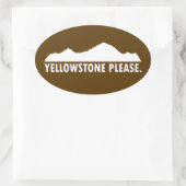 Yellowstone alsjeblieft ovale sticker (Tas)