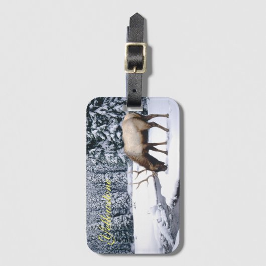 Yellowstone Bagage Label-Eland Bagagelabel (Voorkant (verticaal))
