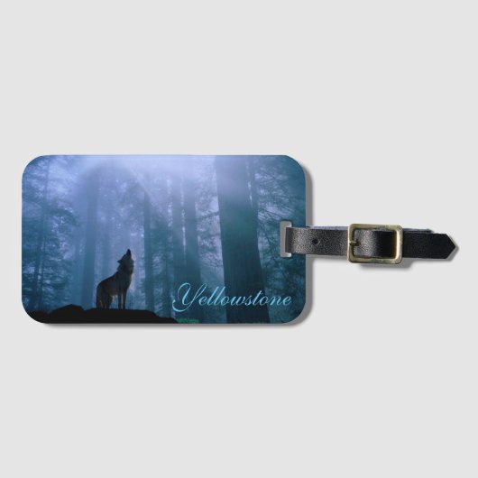 Yellowstone Bagage Label-Wolf Bagagelabel (Voorkant (horizontaal))