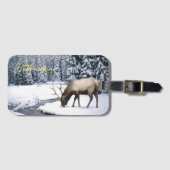Yellowstone Bagagelabel-Elk Bagagelabel (Voorkant (horizontaal))